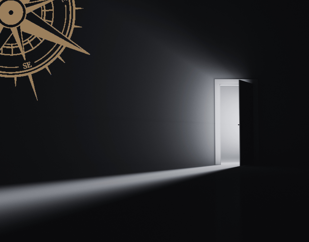 New beginnings, light through an open door